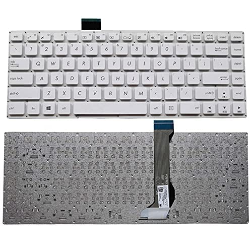 WISTAR Laptop Keyboard Compatible for Asus E402 E402M E402MA E402S E402SA E402BA E402BP E402NA L402 L402S L402SA R417 R417S R417SA R417, (White)